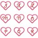 Scallop Heart Applique Monogram